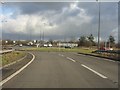 SJ3861 : Wrexham Road roundabout from the northbound A483 by Peter Whatley