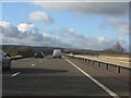 A55 at the bridge over the Chester-Wrexham railway