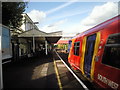 Train entering Teddington station