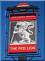 TQ9249 : The Red Lion sign by Oast House Archive