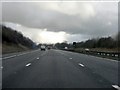 M56 Motorway in cutting near Hallambank Farm