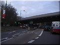 Hammersmith Flyover at junction to A4 westbound