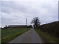 TM3467 : Bruisyard Road & Hernsey Wood Farm by Geographer