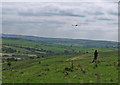 Glider flying at Elkstone