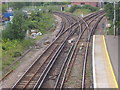 Railway lines west of Staines station