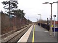 Railway line and platform at Pershore