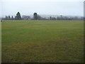 SN7634 : Llandovery College sports grounds in February by Jeremy Bolwell