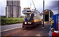 A tram at the Gateshead Garden Festival