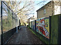 Path from Violet Road emerging onto Copperfield Road