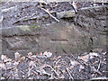 Bench mark alongside the old railway line to Holywell Town - 2