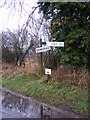 TM2450 : Roadsign & Footpath sign on Riverside by Geographer