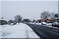 SU5802 : Bridgemary under snow - Brewers Lane (4) by Barry Shimmon