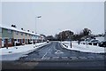 SU5802 : Bridgemary under snow - Wych Lane (1) by Barry Shimmon