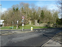 TQ1810 : Castlelated posts at entrance to Bramber Castle by Dave Spicer