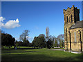 The graveyard and tower of St Mary