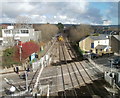 Barriers down, Hendre Road level crossing, Pencoed