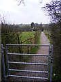 Footpath Gate on footpath to  the A1120 Hackney Road