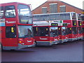 Buses at Fulwell Garage