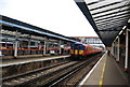 London Waterloo train pulling into Platform 3, Guildford Station