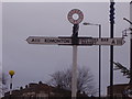 Fingerpost on Southgate roundabout