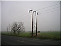 Power lines beside the A645