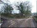 SX9991 : Road junction near Holbrook Farm by David Smith