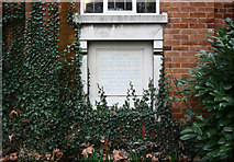 TQ3679 : Holy Trinity, Rotherhithe Street, Rotherhithe - Foundation stone by John Salmon