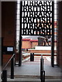 Entering the British Library piazza, St Pancras, London