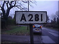 Pre-Worboys sign after cleaning, A281