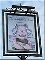 NY9366 : New sign for The Queen's Arms, Main Street by Mike Quinn