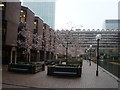 The private part of the Barbican Centre courtyard