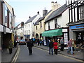 Shoppers in Abergavenny