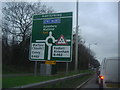 Road sign A41 Hartspring roundabout