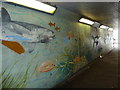 Artwork in the underpass underneath the Rudmore Roundabout