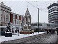 Maidstone town centre in the snow