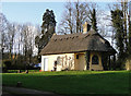 Thatched lodge at the entrance to The Grove, Glemham