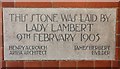 Malvern library foundation stone