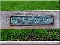 Plaque on a sponsored public bench, Crouch End