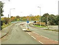 Mini-roundabout on Blackburn Brow