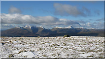 NN2324 : Snowed 743m summit of Meall nan Gabhar by Trevor Littlewood