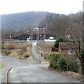 Abercarn : Ebbw River footbridge viewed from the NE