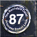 Canal lock number plate