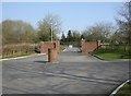 Woodlands, farm entrance