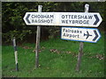 Road signs on Chertsey Road, Emmets Mill