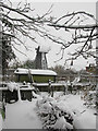 Eastry mill in the snow