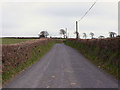 Minor road heading south from Llanarth