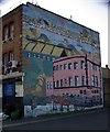 Mural overlooking Penge East Station car park