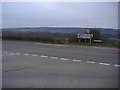 A25 and North Downs at junction of Hollow Lane