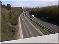 Looking north on the A3 from the B3000 bridge