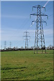SO7423 : Pylons and cables by Philip Halling
